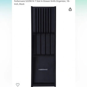 Farberware seven slot in drawer, nice organizer, 18 inch black